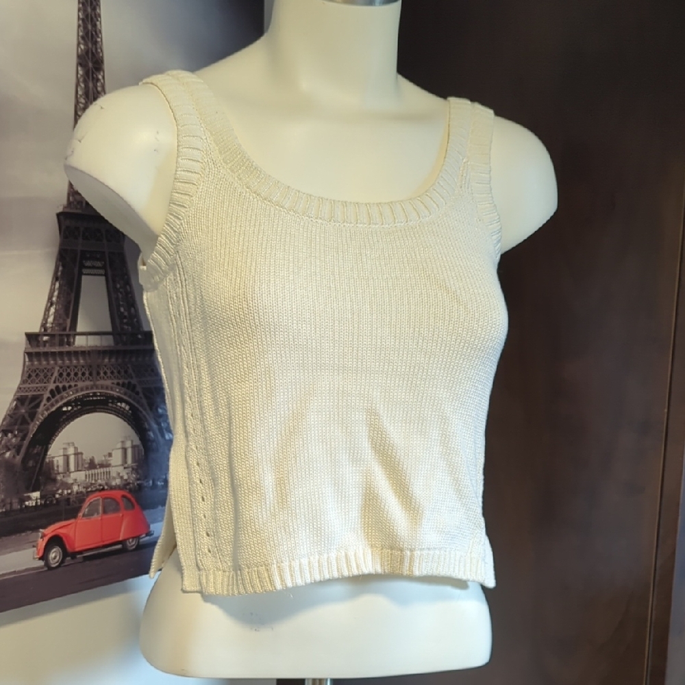 Club Monaco Ivory Knit Tank Top